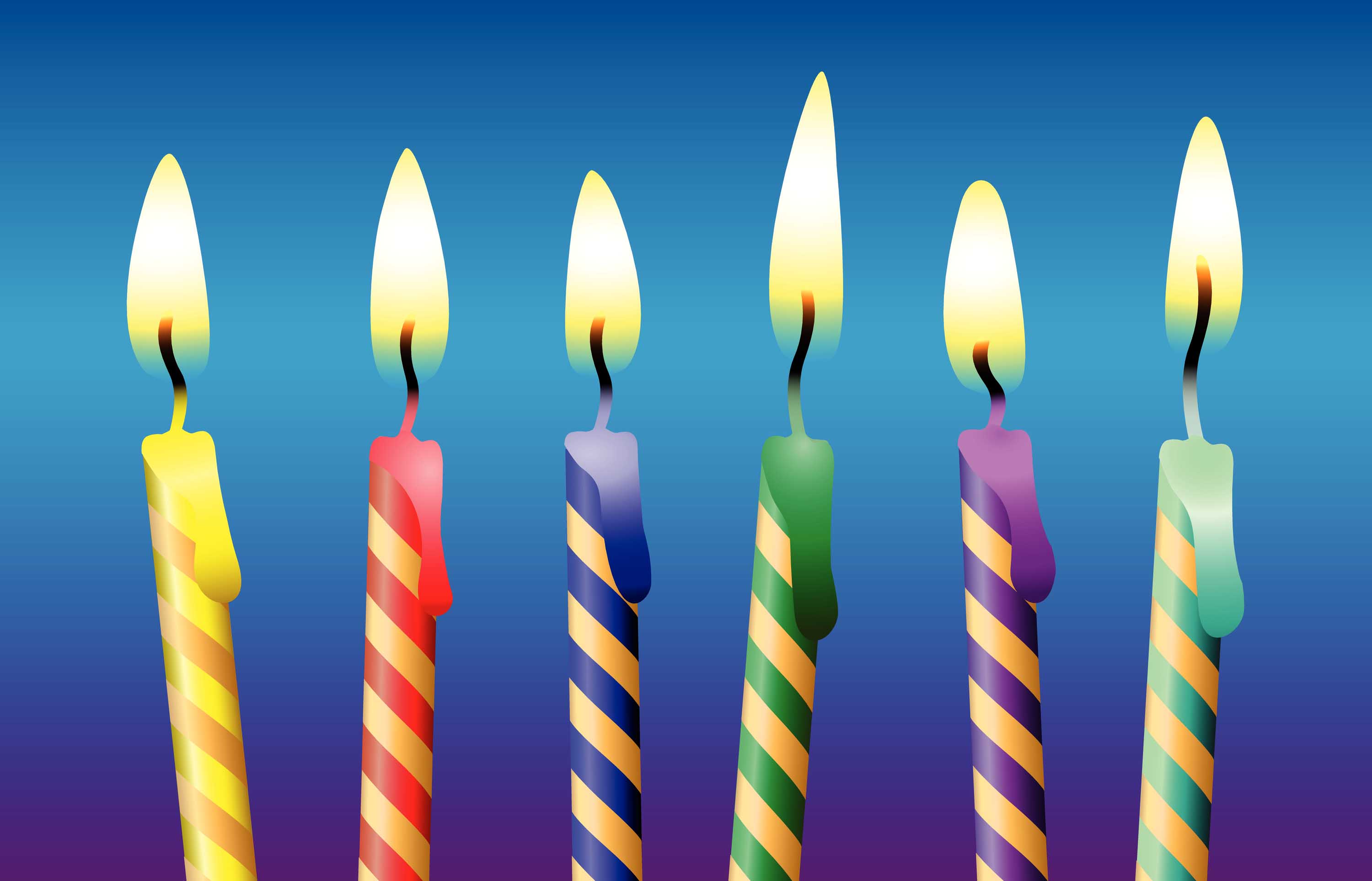 A picture of birthday candles