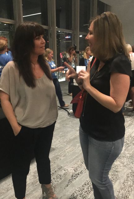 Monique Hohnberg chatting with Danielle LaPorte